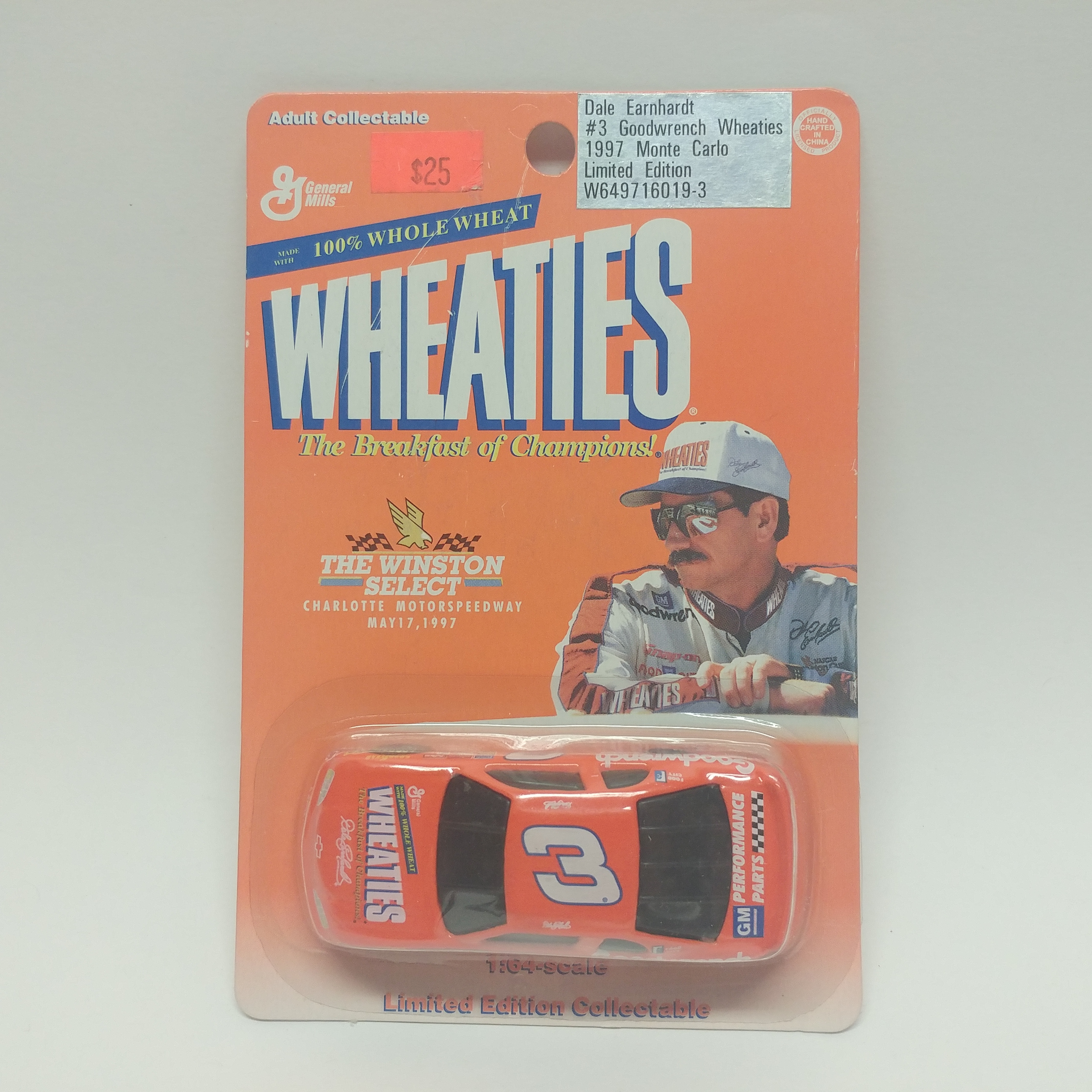 New 1997 Action 1:64 Scale Diecast NASCAR Dale Earnhardt Sr Wheaties Chevy CW a 