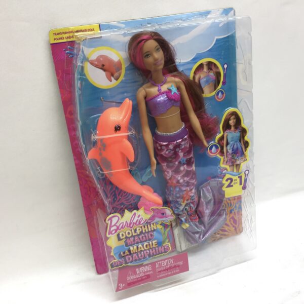 barbie fbd64 dolphin magic transforming mermaid doll