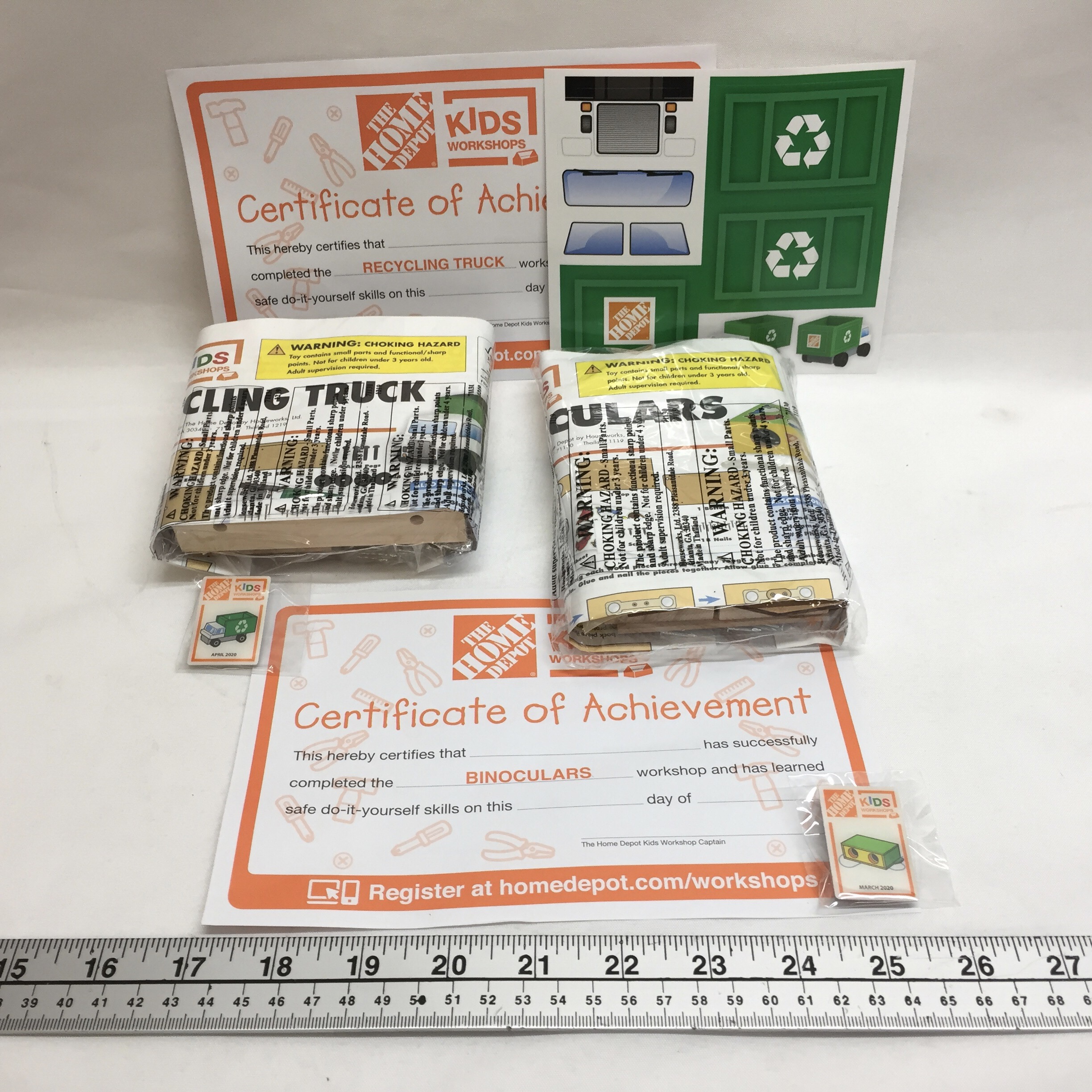 Details about   NEW Home Depot Recycling Truck Kids Workshop Wooden Kit NIB April 2020 w/ PIN 