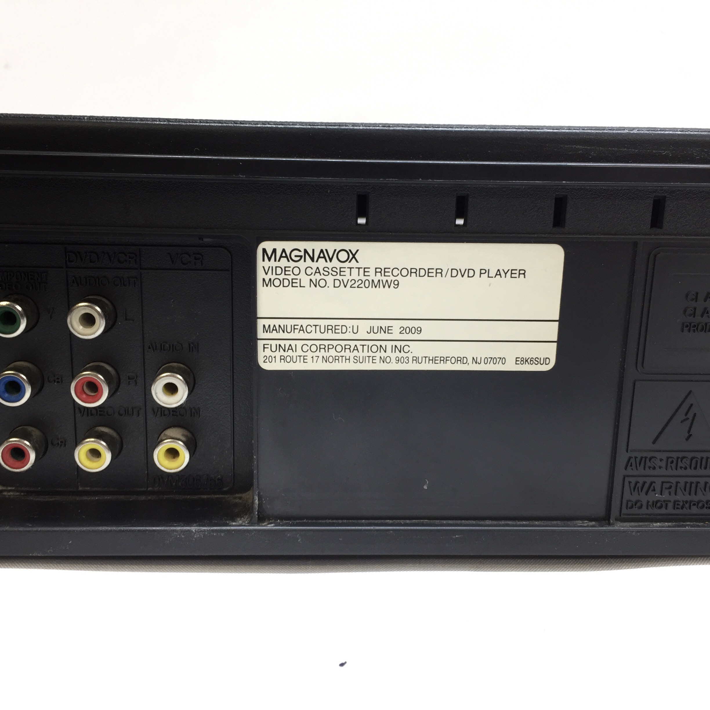 Magnavox DVD VCR Combo Video Cassette Recorder DVD Player DV220MW9